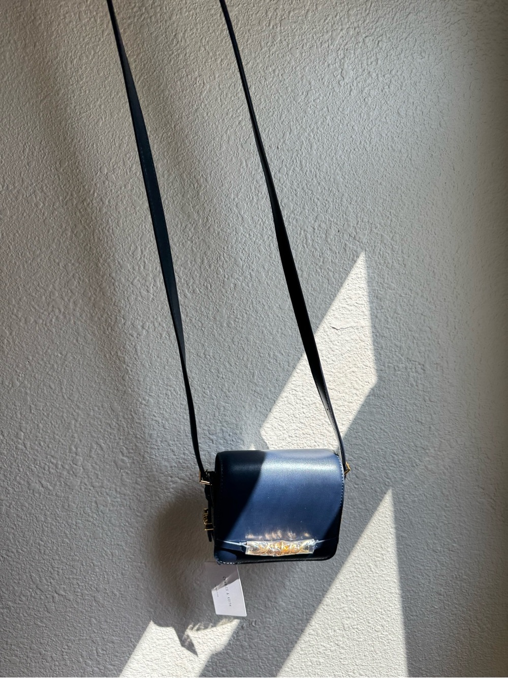 Charles & Keith Mini Henrietta Navy Crossbody Bag